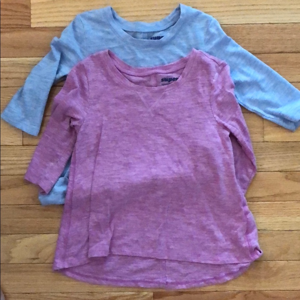 Two kids high low flare tops